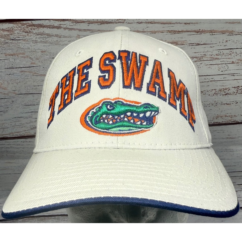 Zephyr Florida Gators The Swamp Snapback Hat White Navy Blue Vintage Style NWT